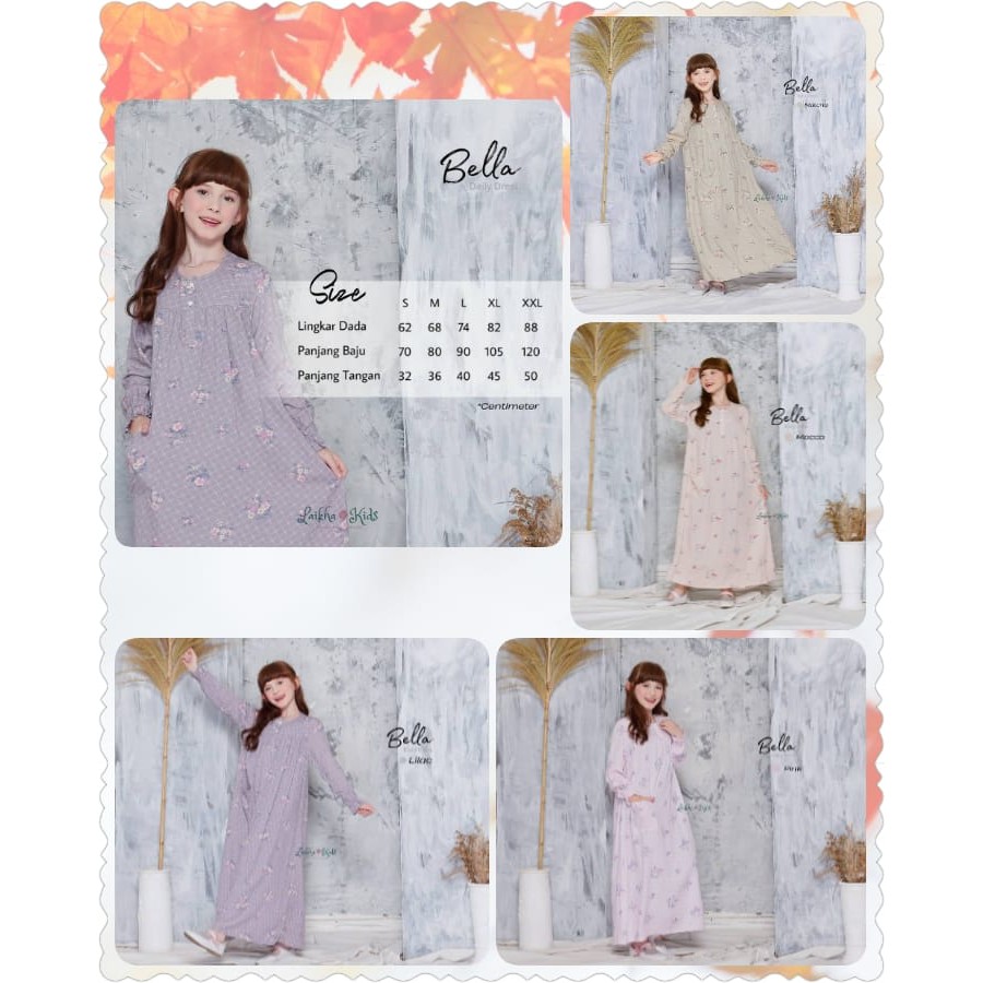 GAMIS BELLA DAILY DRESS LAIKHA KIDS