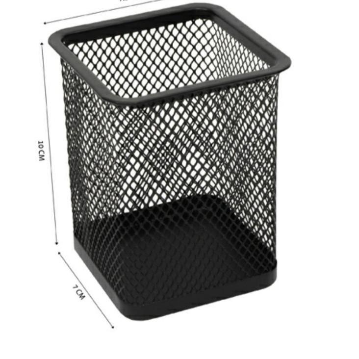 

Get It Now... Tempat Pen / Pensil Keranjang Jaring Besi Hitam/Warna