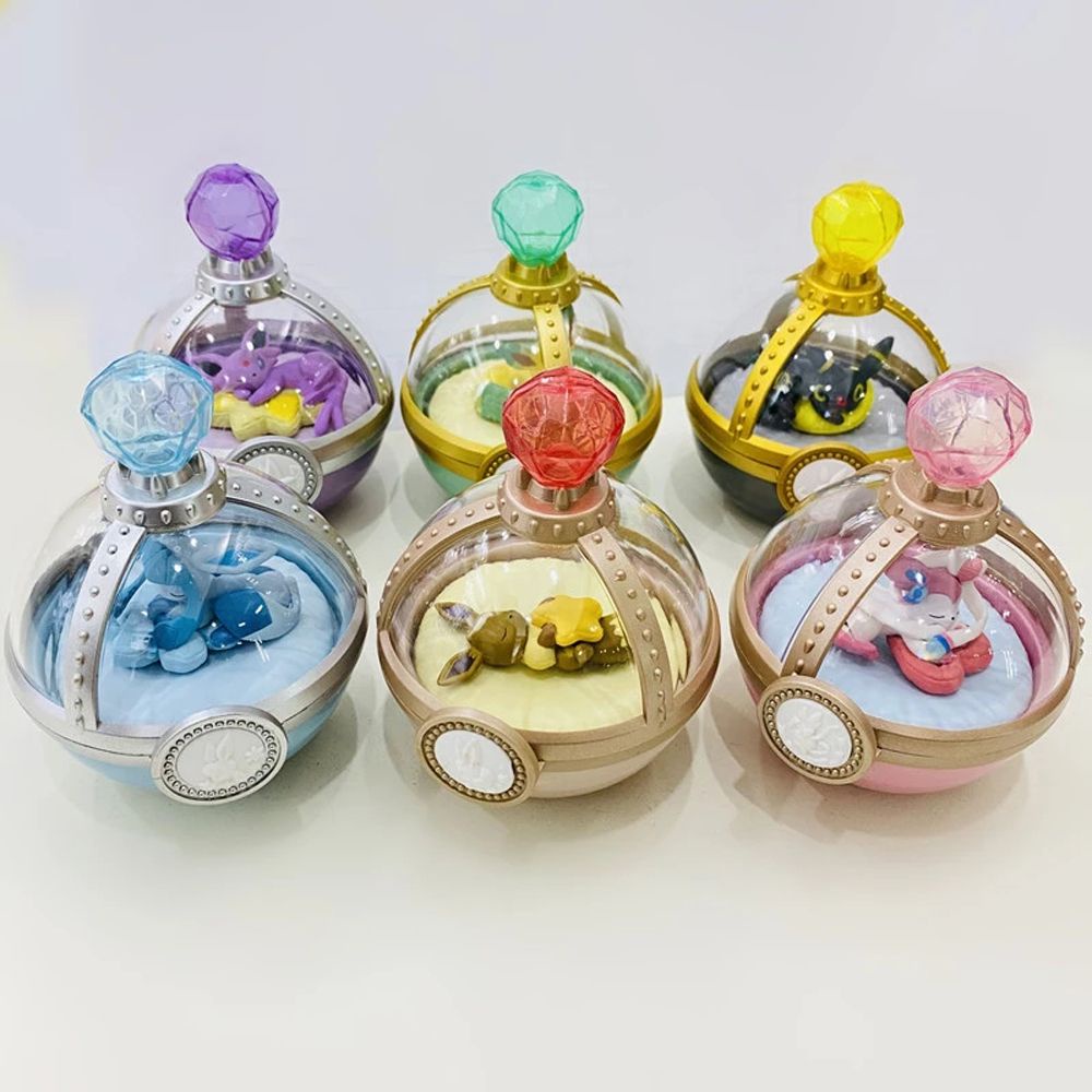 Needway  Japanese Anime Pokemon Blind Box Collections Figure Eevee Family Pokemon Figure Elf Figure Decoration Gift Model Toy Blind Box Toy Doll Sleeping Pokemon