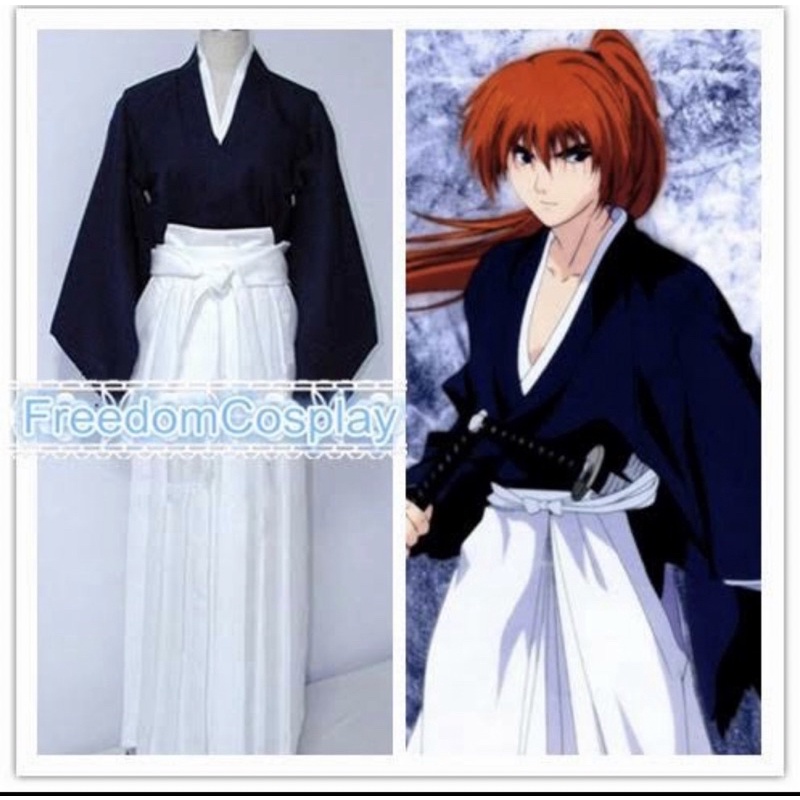 【QTakasi】SAMURAI X KENSHIN YUKATA KIMONO DEWASA BAJU TRADISIONAL JEPANG ANIME COSPLAY SIZE / COLOR REQUEST