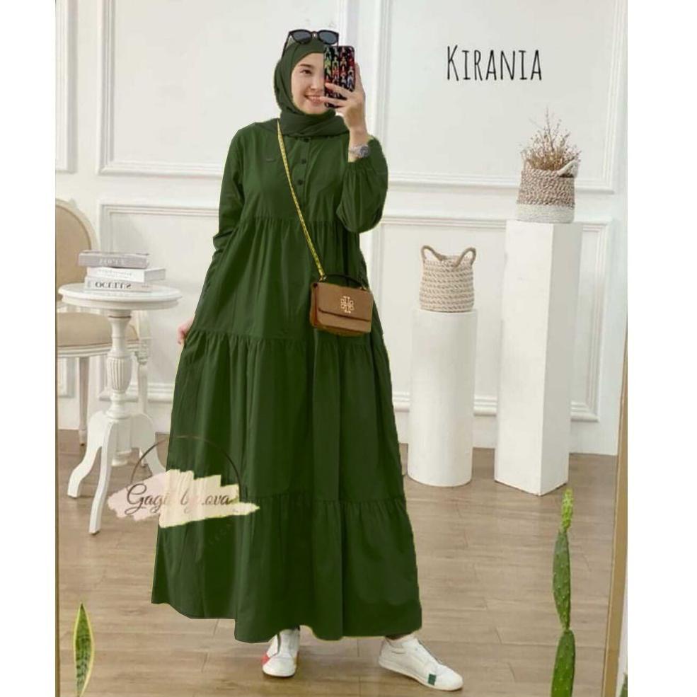 KIRANIA MIDI DRESS BAHAN KATUN RAYON FASHION WANITA KEKINIAN ▫ SPG.19Au22a