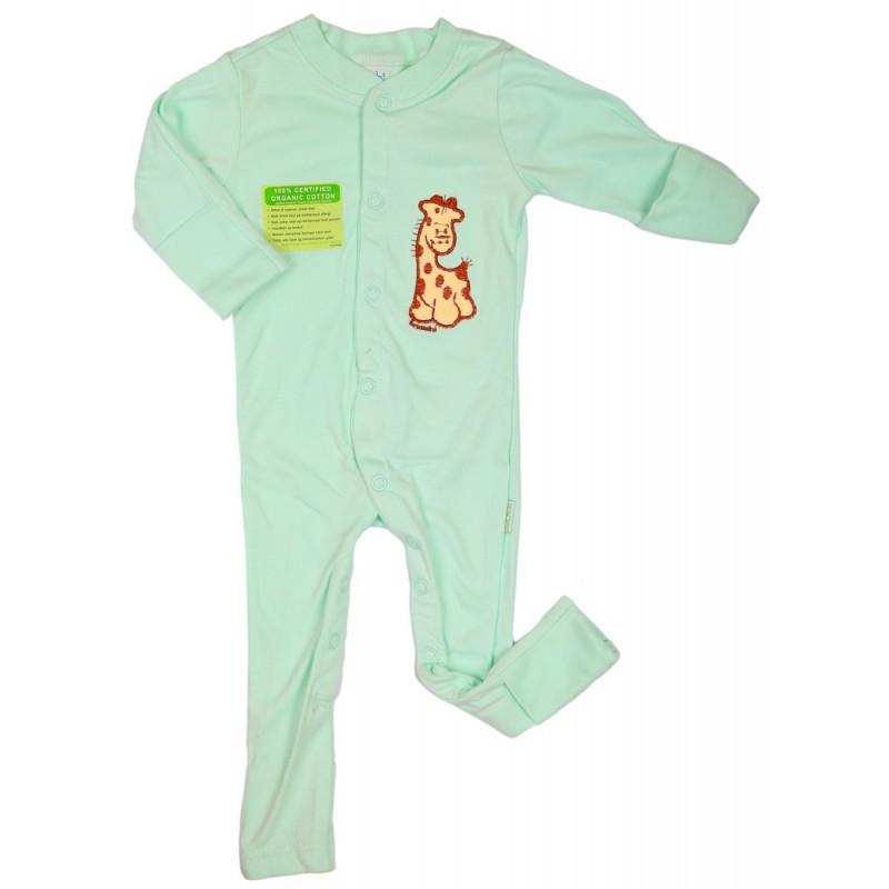 Imochi Sleepsuit Panjang - Green Giraffe