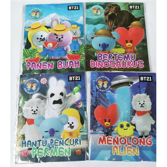 Komik 3dimensi BT21/BTS + Kacamata 3dimensi Lucu Murah Meriah