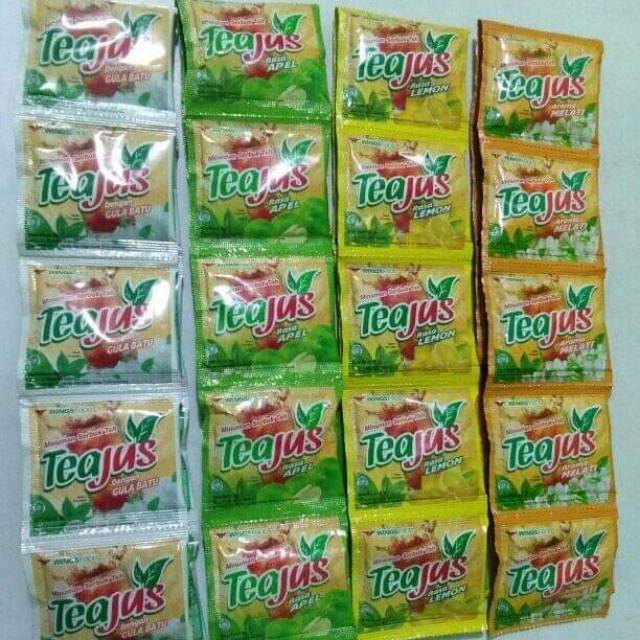 

Tea jus rasa gula batu/melati/lemon/madu