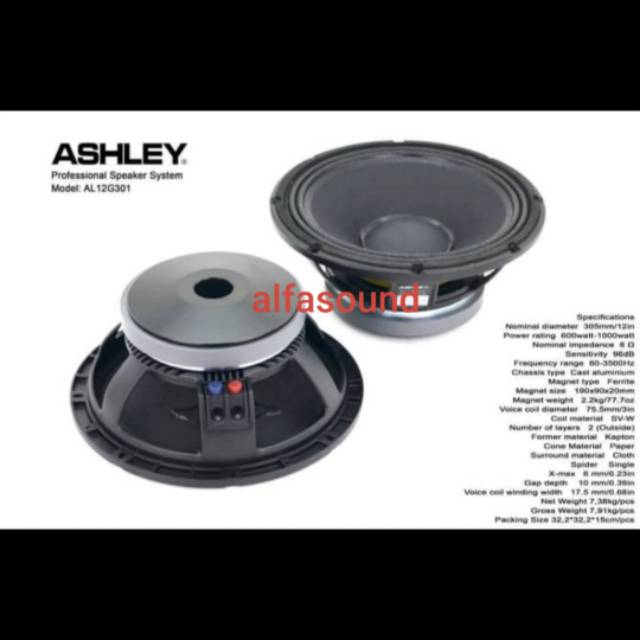 Spekaer Komponen Ashley AL12G301 Original AL 12 G 301 AL12 G301