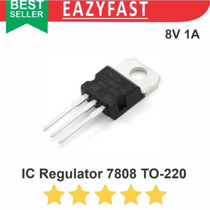 IC Regulator L 7808 CV 8 V Volt 8V 1A 1 A L7808 L7808CV LM7808 DIP efst90 Diminati Banget