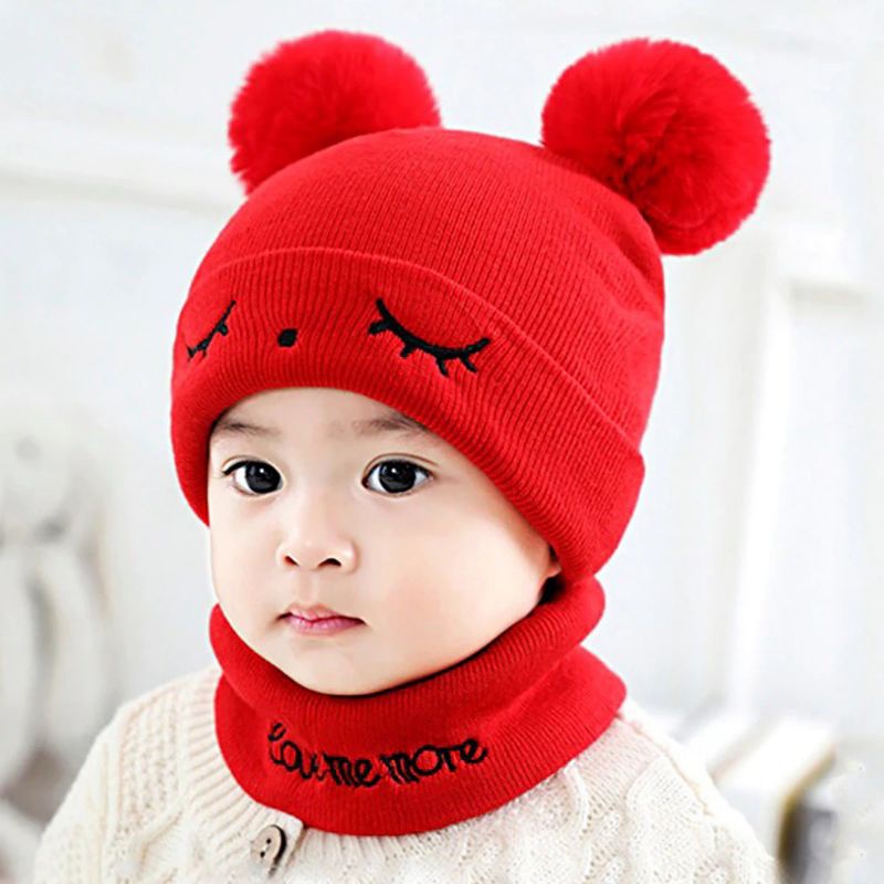 Topi Kupluk Rajut Anak Bordir Alis Usia 0-3 Tahun Kupluk Bayi kupluk anak model alis mata usia 6bulan sampe 3tahun