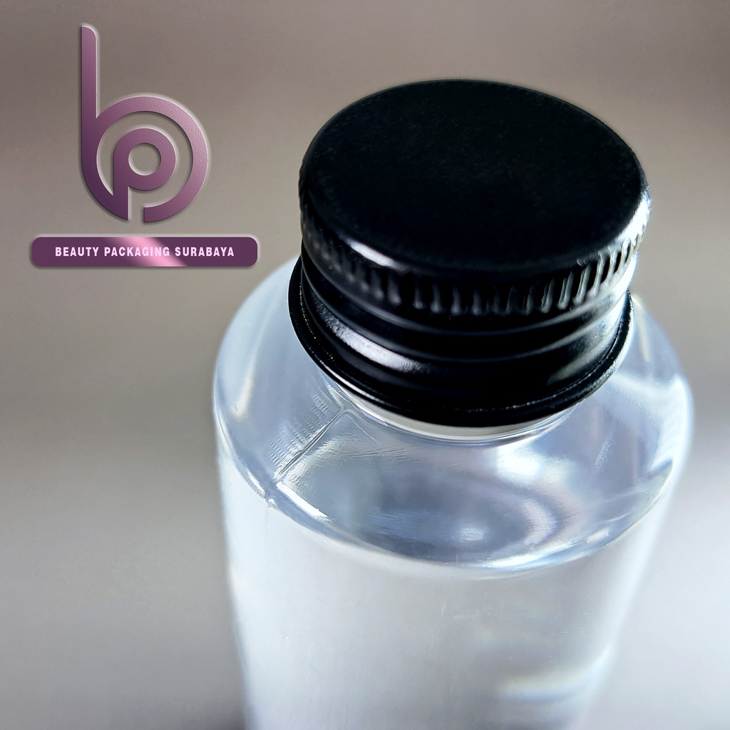 Botol Plastik PET 100ml RF Bening Tutup Ulir