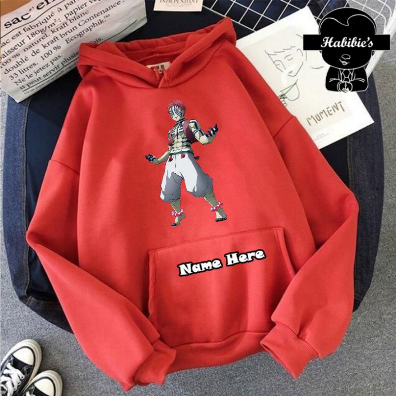 Jaket Hoodie Anak Anime DEMON SLAYER Akaza Iblis Bulan Atas 22 - Habibie's