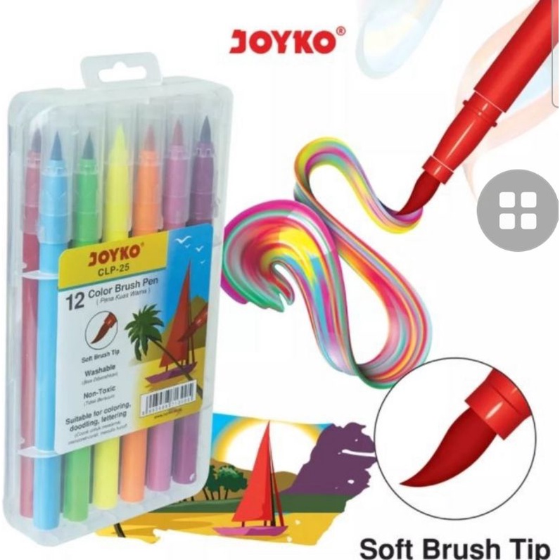 

BRUSH PEN JOYKO 12 WARNA