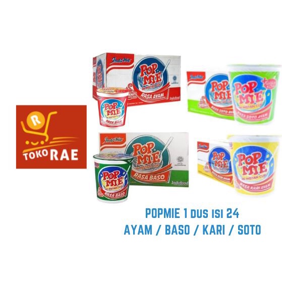 

Pop Mie Cup rasa ayam/baso/kari/soto