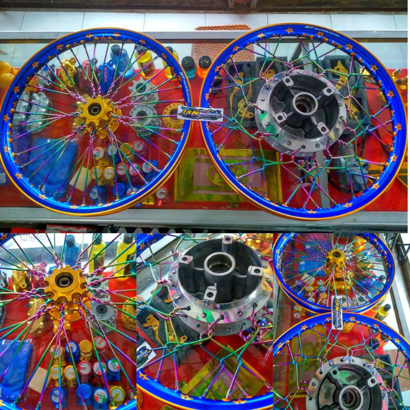 paketan velg dft stars +ruji plintirnya for vixion,jupiter, supra, all matic