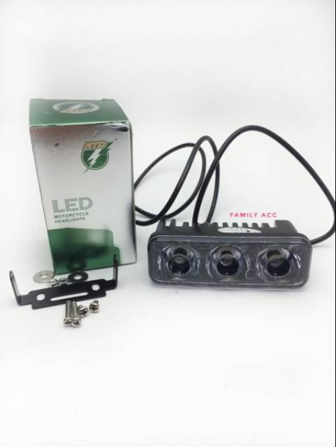 Lampu Tembak Sorot LED Tembus Kabut Waterproof RTD Motor Sport Bebek Universal