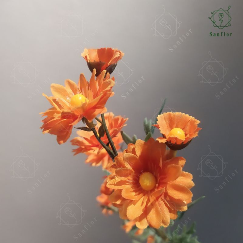 Bunga Daisy Mini/Bunga Daisy palsu bunga artificial-Orange