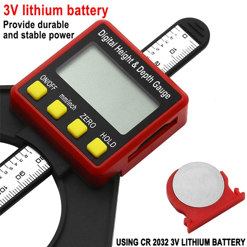 Top Digital Depth Gauge Alat Ukur Jangka Sorong Dengan Kaki Pengukur Kedalaman Bukaan