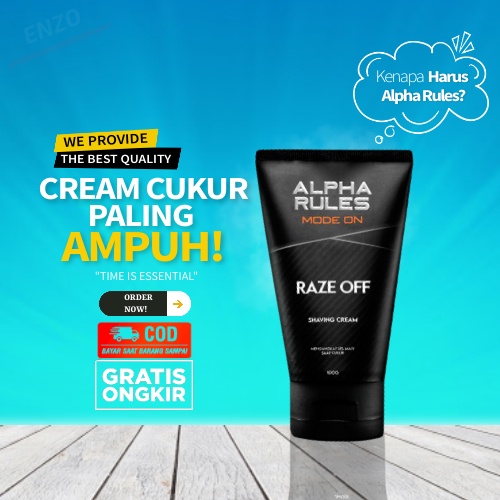Alpha Rules Raze Off Shaving Cream Krim Cream Cukur Pencukur Jenggot Brewok Alpharule Original 100ml