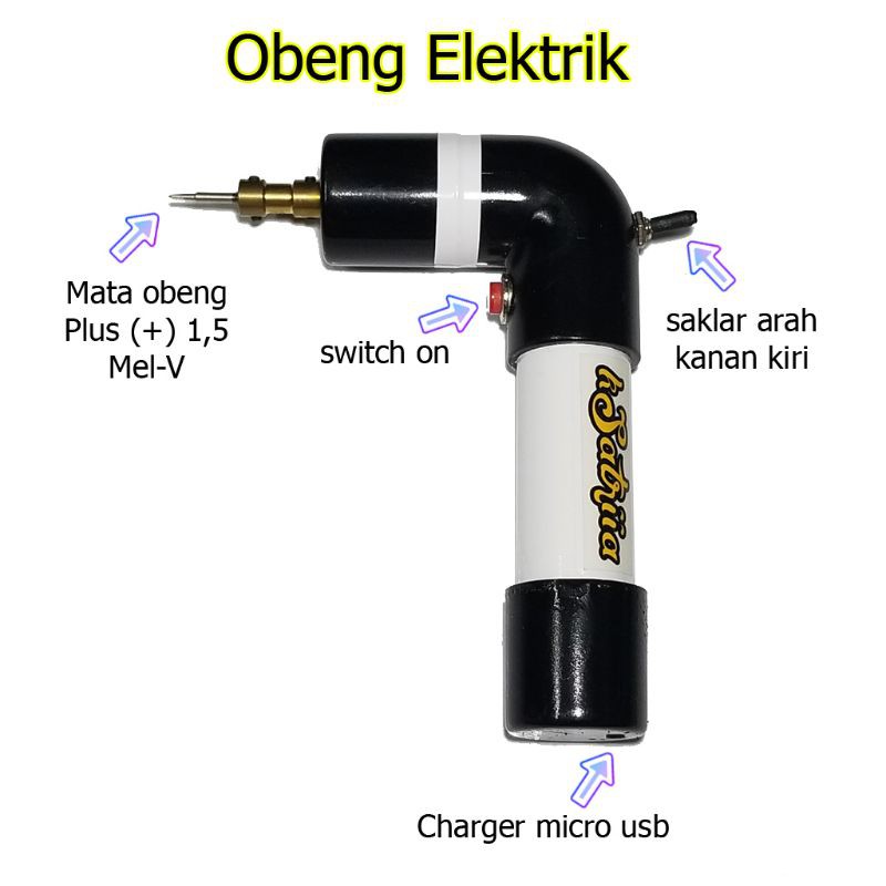 Obeng Hp Elektrik Mini Cordless / Tanpa Kabel, Rechargeable