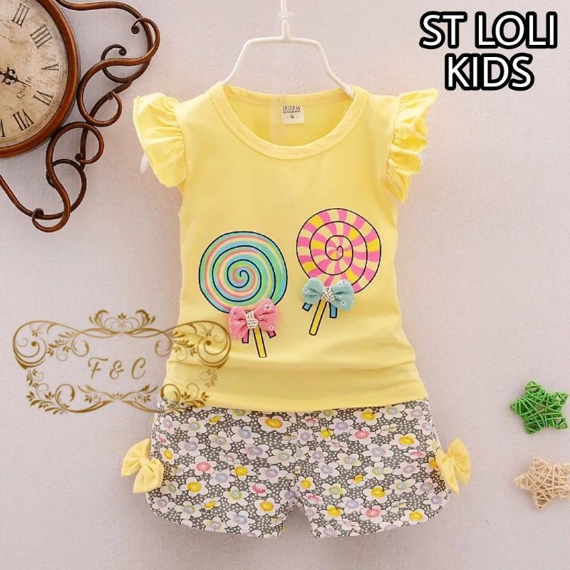 Setelan Anak Usia 2-4 Tahun / Baju Setelan Anak / Set Loli