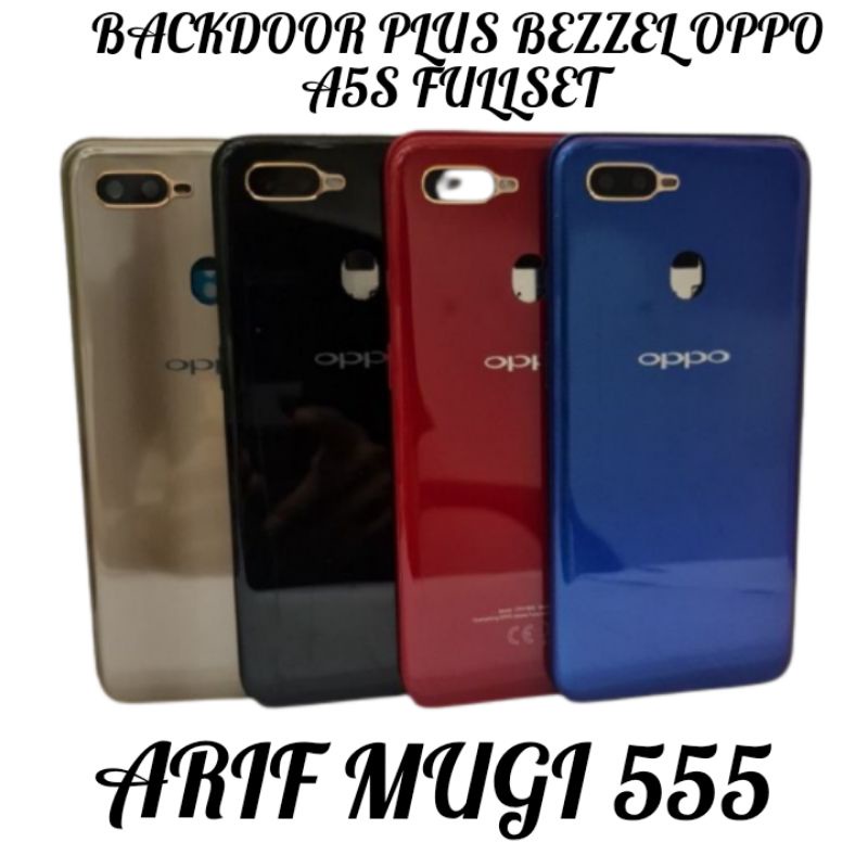 KESING CASING HOUSING FULLSET+TULANG TENGAH BEZZEL BAZEL TULANG TENGAH MIDDLE BACKDOOR OPPO A5S AX5S ORIGINAL