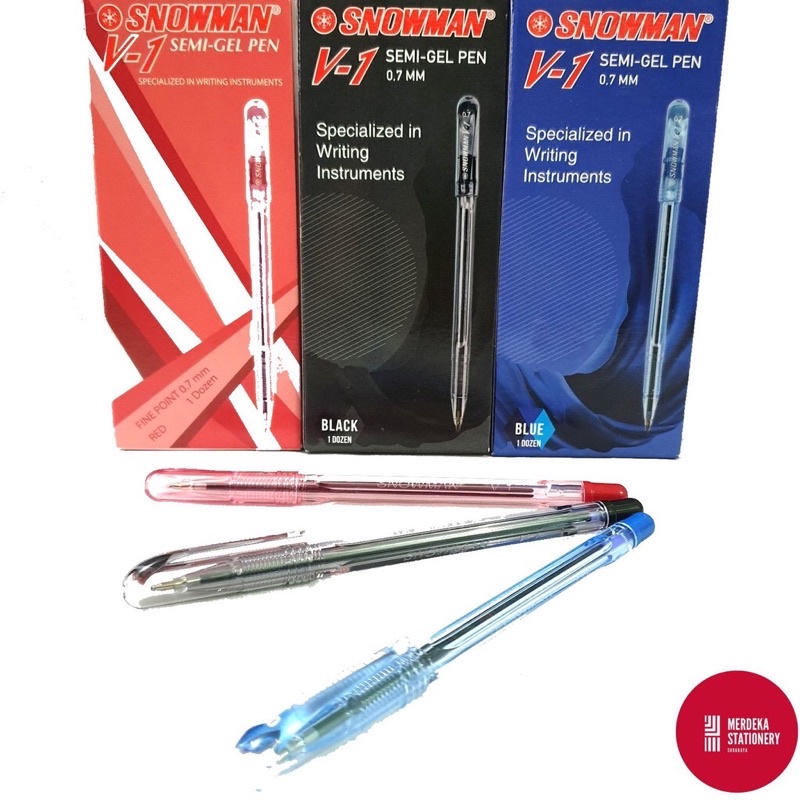 

BOLPOINT SNOWMAN S-1 hitam merah biru