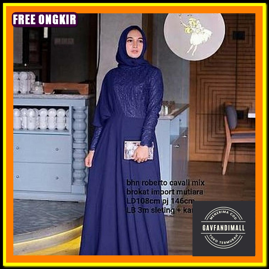 Baju Gamis Gaun Dress Pesta Lamaran Kondangan Lebaran Idul Fitri Remaja Wanita Terbaru 2021 2022 Kek