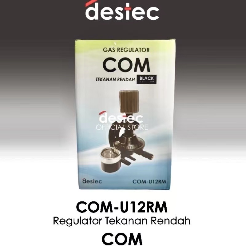 REGULATOR GAS DESTEC METERAN 201M U12RM KEPALA JEPIT PUTAR TEKANAN RENDAH