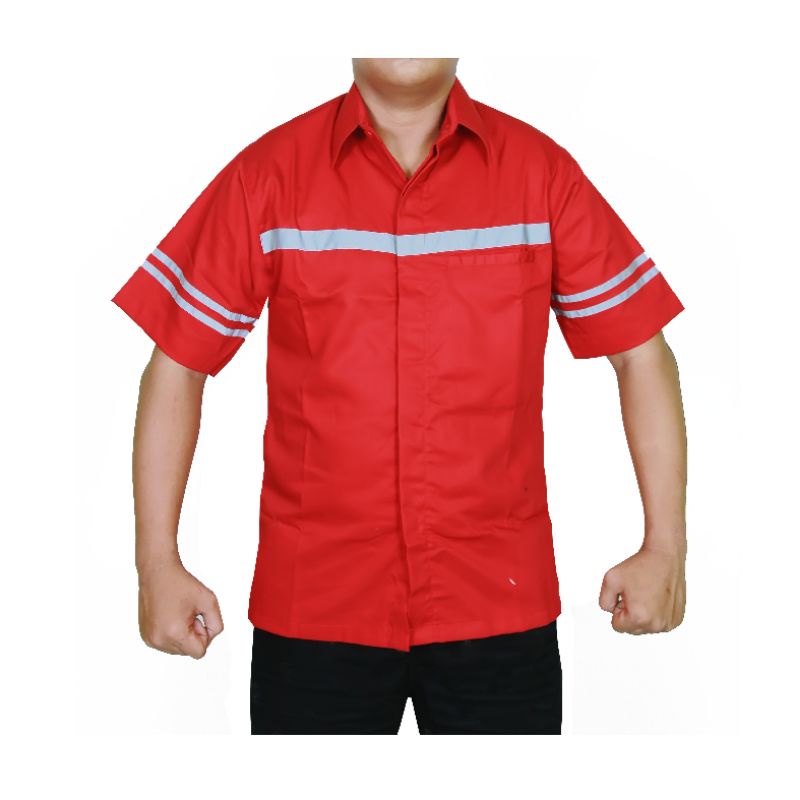 Baju safety murah baju kantor baju pabrik baju wearpack atasan baju lapangan baju proyek baju harian