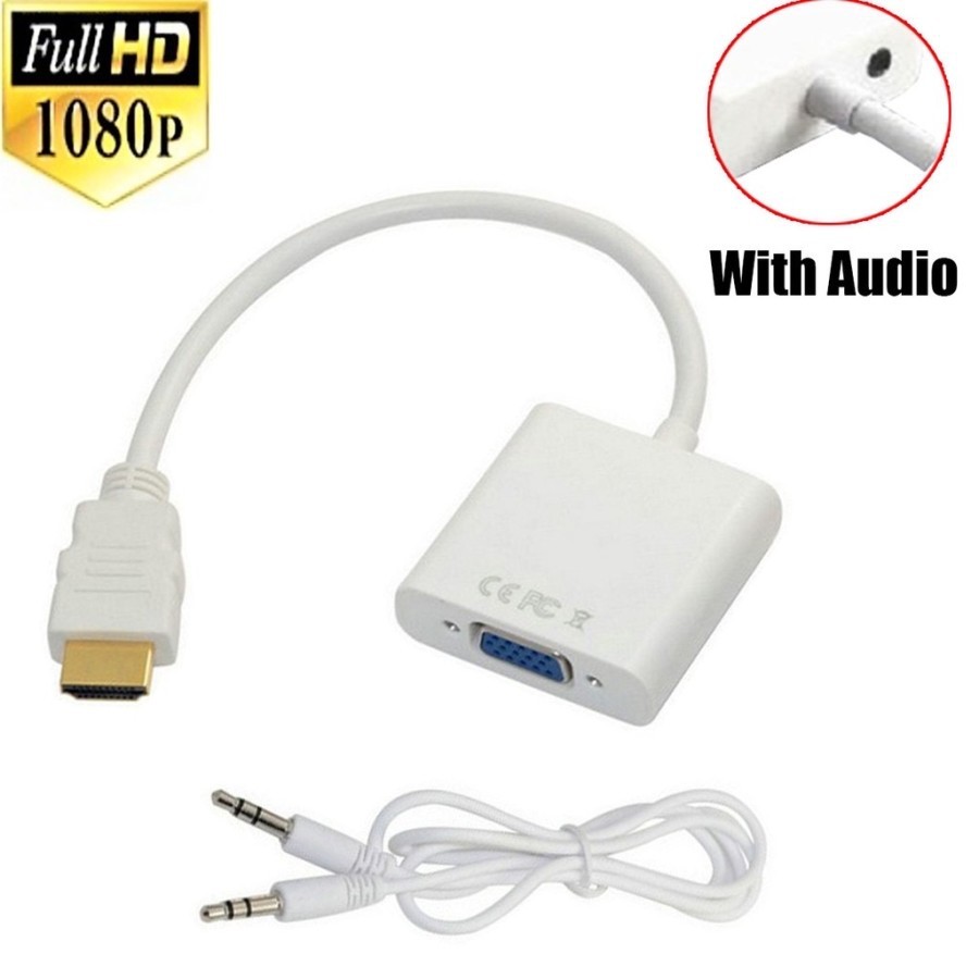 Kabel HDMI TO VGA + AUDIO CONVERTER