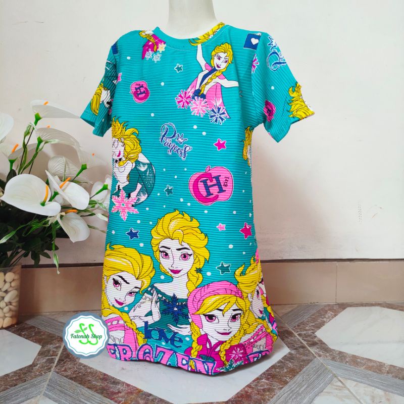 Dress turun naik anak 1 2 3 4 5 6 7 8 9 19 tahun baju anak turun naik motif frozen ana elsa motif hijab jilbab boba ( TURUN NAIK anak )