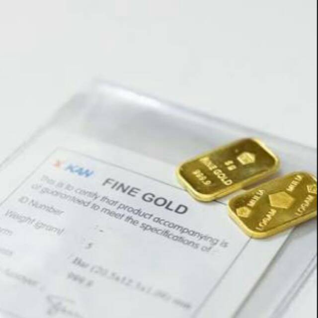 Emas antam 5 gram kemasan lama
