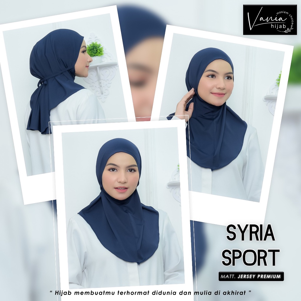 Jilbab Sport Kerudung Bergo Maryam Olahraga Hijab Instan Murah Jersey