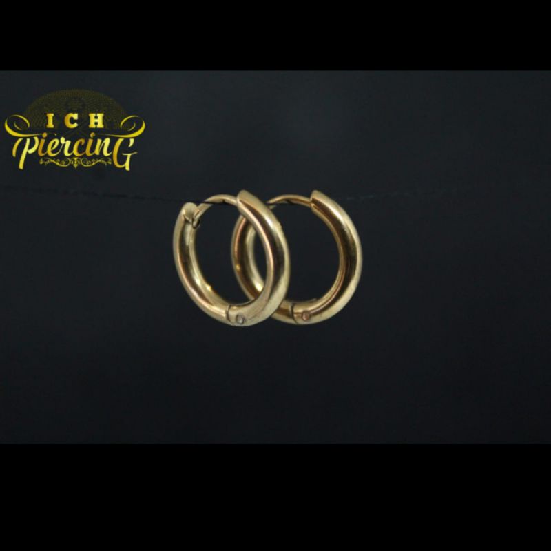 Anting hoop baja titanium pria wanita TERMURAH