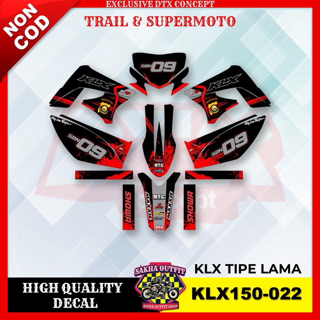 Decal KLX stiker motor stiker trail KLX stiker motor keren decal KLX 150 stiker variasi motor decal 