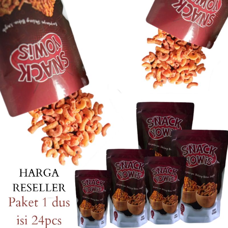 

makaroni Snack yowis ukuran 100gram harga khusus reseller isi 24pcs