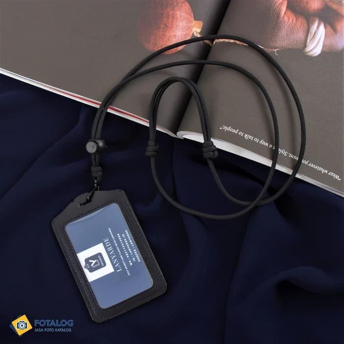 Id Card - 4151 Lanyard Simple Name Tag Id Card Holder Tali Leher Tempat Kartu