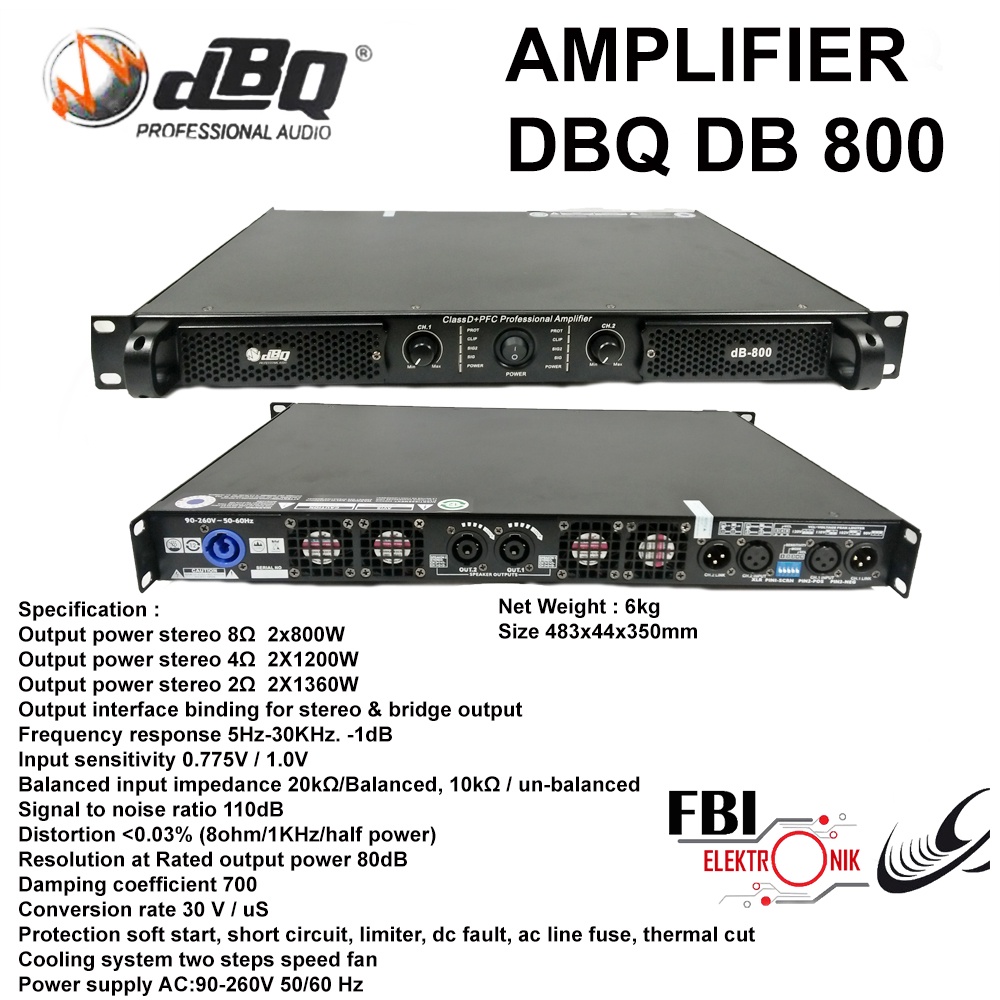 POWER AMPLIFIER DBQ DB 800