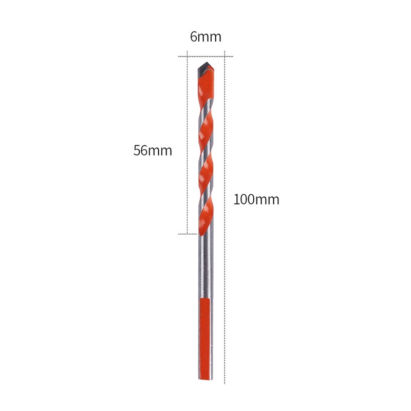 10pcs / Pak Mata Bor Carbide Segitiga 6mm Multifungsi Tahan Lama Untuk Kaca / Keramik / Bata / Metal / Kayu