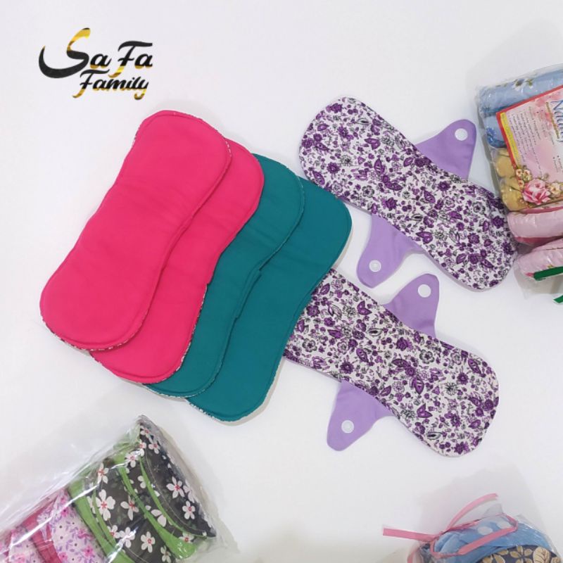 isi 6 Pembalut Kain Katun Pembalut Kain Cuci Ulang Menspad Day Pembalut Wanita