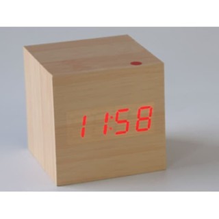  Jam  Meja Kayu  Jam  Digital  LED  Jam  Unik Model Kayu  9 x 