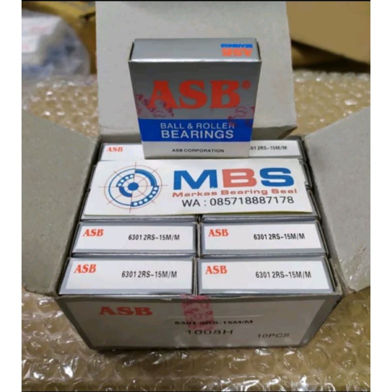 BEARING 6301 2RS 15 MM SPECIAL BORE 15MM