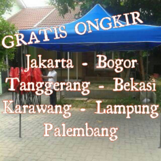 Tenda Cafe Lipat Ukuran 2.5x2.5 bukan 2x2 bukan 2x3 bukan 3x3 kualitas sama dengan american matic