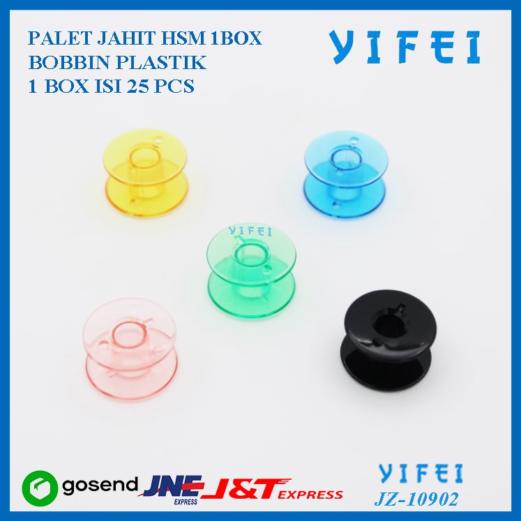 Bobbin/Spool Plastik Warna (Mesin Jahit Portable)/Spul Plastik Portable Multifungsi/YIFE10902