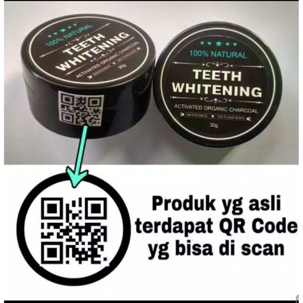 TEETH WHITENING ACTIVATED ORGANIC CHARCOAL BUBUK ARANG AKTIF PEMUTIH GIGI BEST SELLER