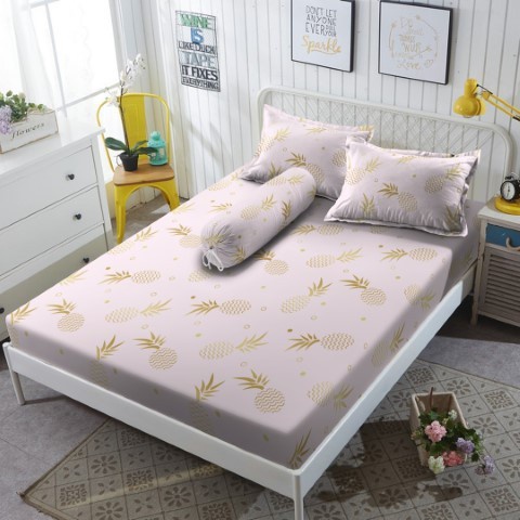 Sprei Queen 160 Loreta Kintakun D'Luxe Gold Pink (5in1) T30 #Bantal#Guling#Sprei#Bedcover#Murah