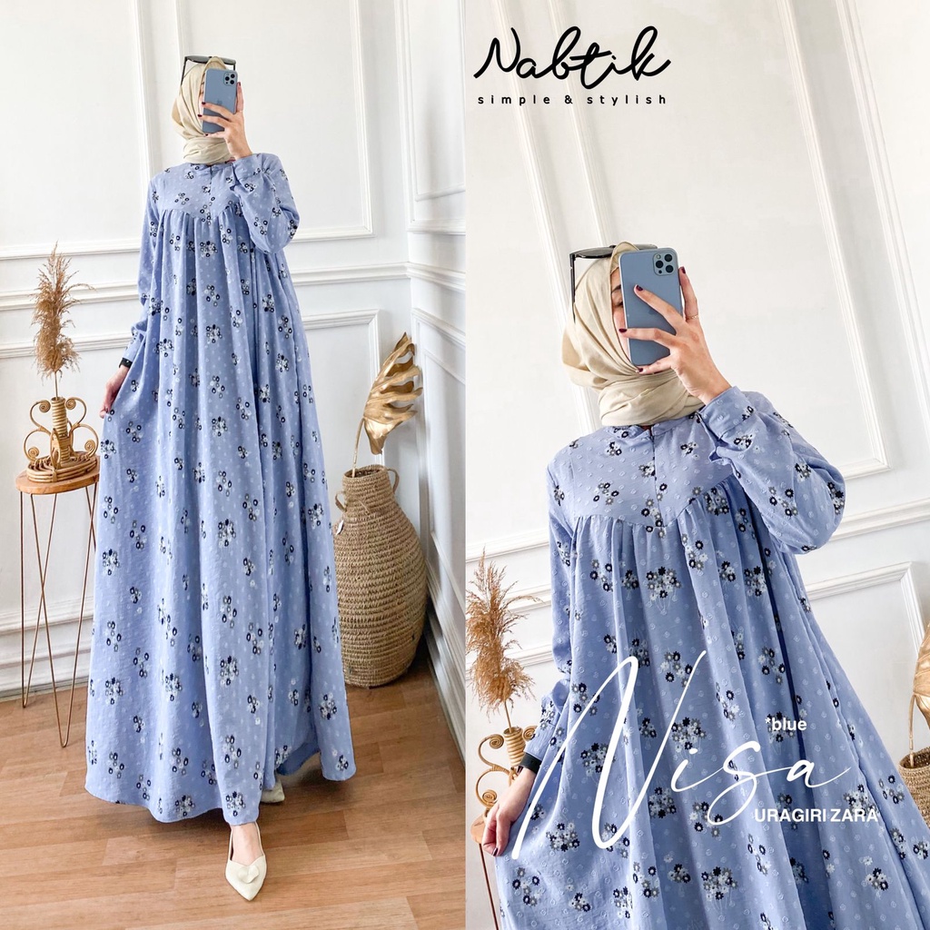 New NISA Gamis Nabtik Gamis Motif Berly maxy original Nabtik
