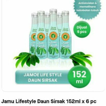 

JAMU LIFESTYLE DAUN SIRSAK 152 ML (1 CRTN 6 PCS) *N*