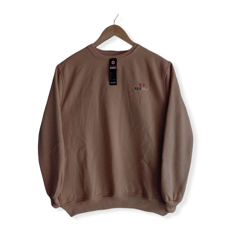 Sweater Kronek Hoodie Polos Tanpa Topi/Tanpa Kupluk Pria dan Wanita