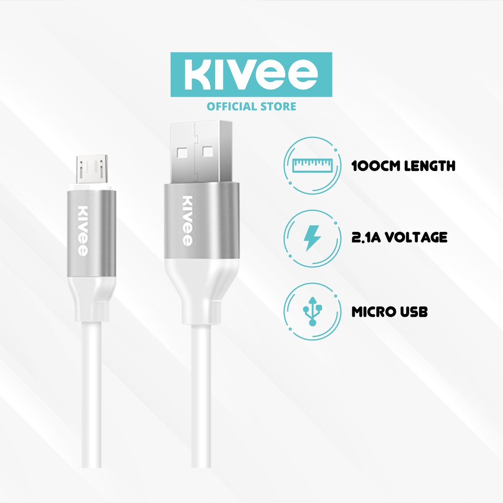 Kivee Kabel Data Android Micro USB Fast Charging Samsung Xiaomi Vivo Oppo
