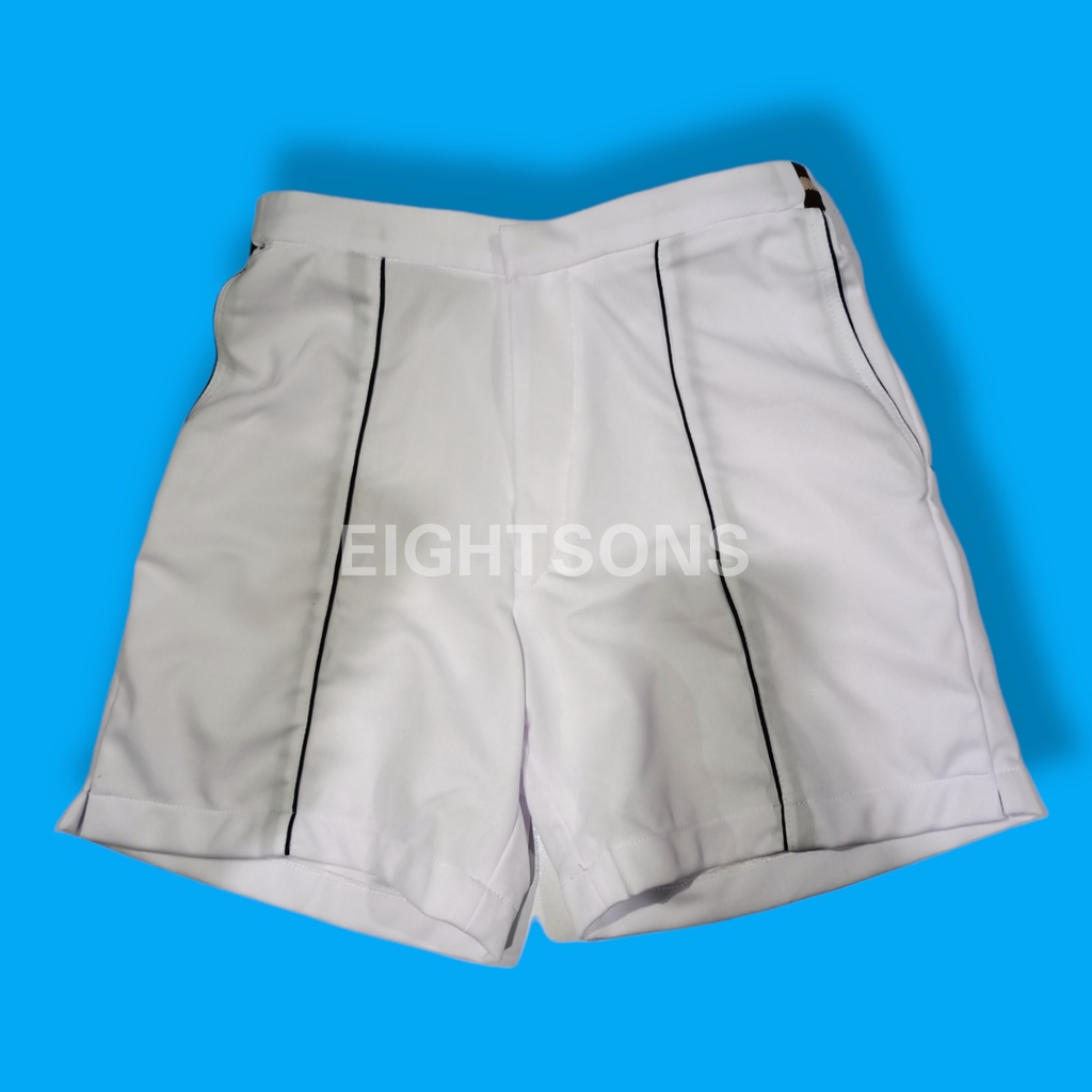 Celana Pendek Lotto Putih Polos Celana Badminton Celana Tes Masuk Pendidikan TNI Polri Celana Pendidikan Hitam Putih Biru Muda Langit Navy Dogker Benhur Abu Abu Coklat TNI POLRI-Putih