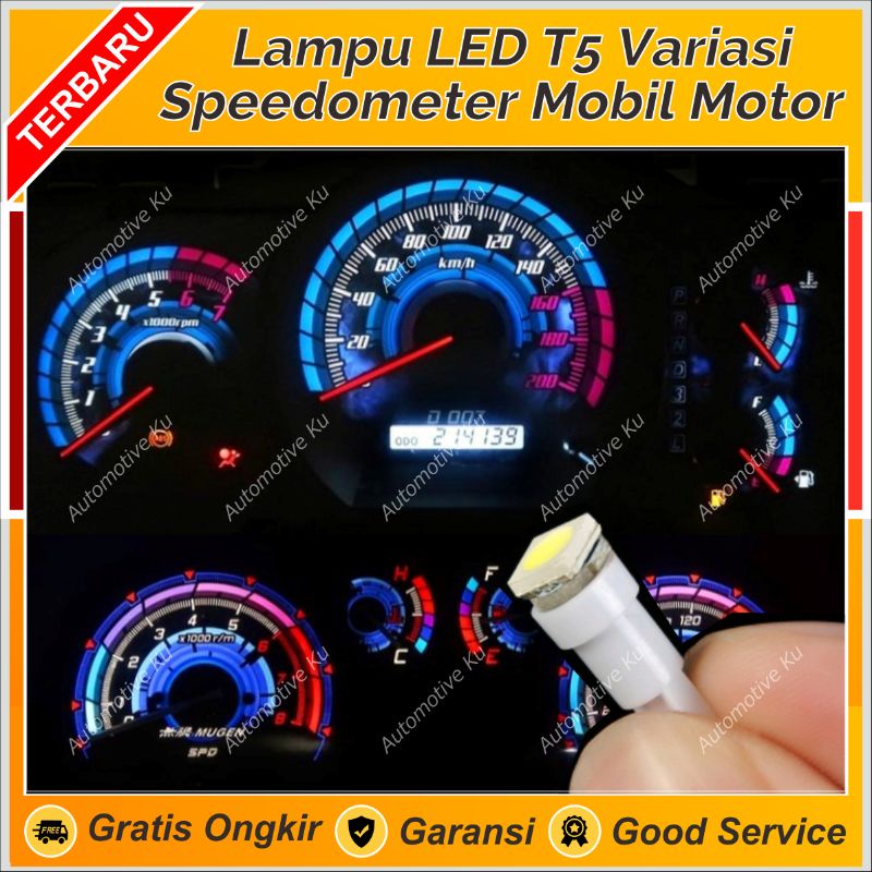 LAMPU SPIDO MOTOR MOBIL T5 LED KECIL 1 MATA SPEEDOMETER